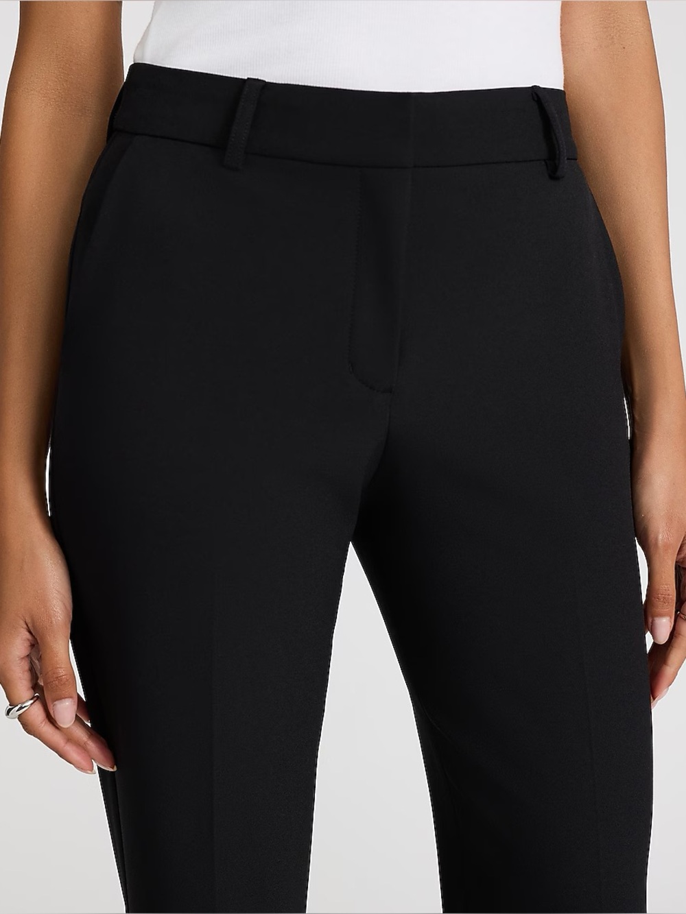 Express Black Editor Mid Rise Bootcut Pants - Picture 3 of 9